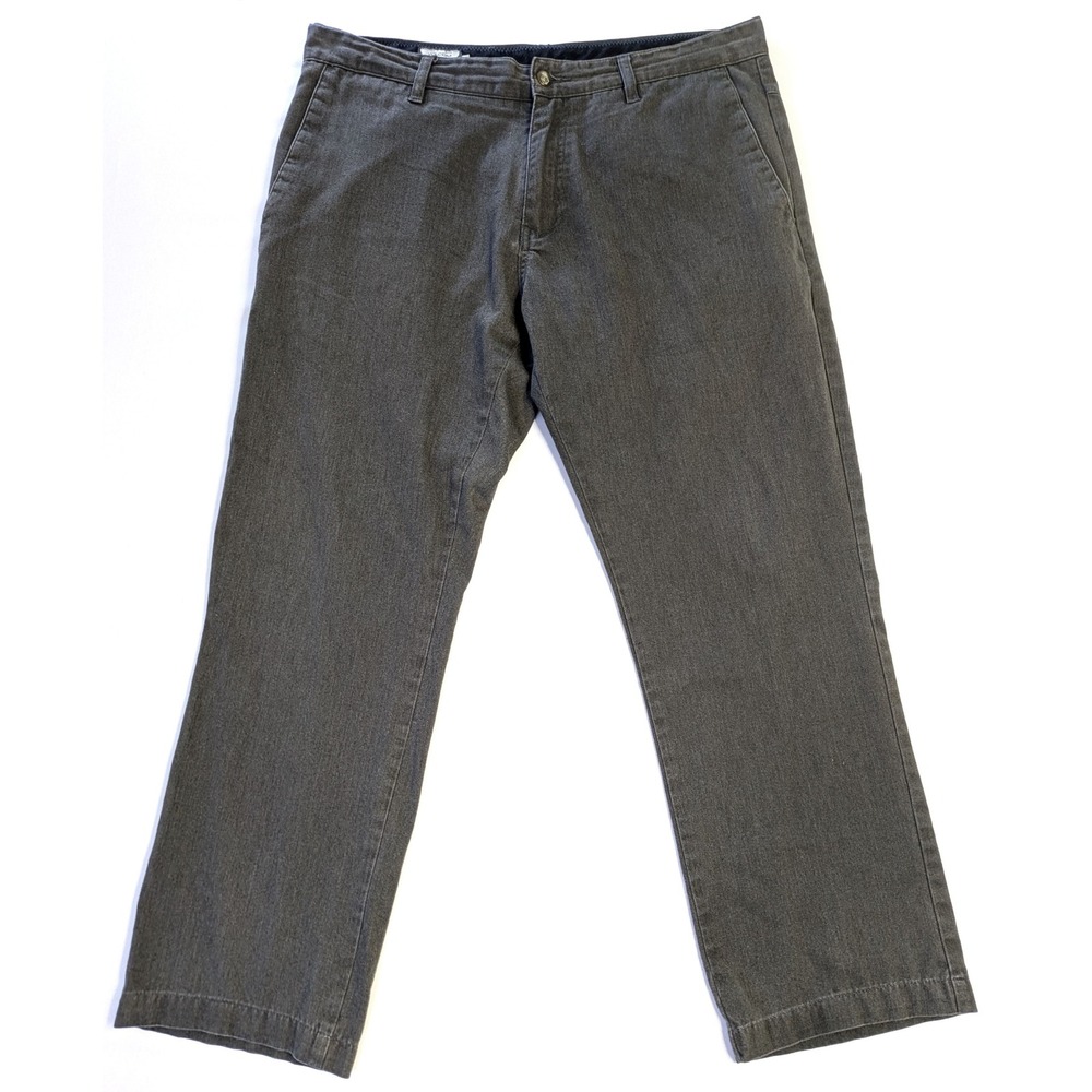 Volcom Frickin Modern Fit Chino Pants Mens 36 Gray Straight Leg Skate Workwear